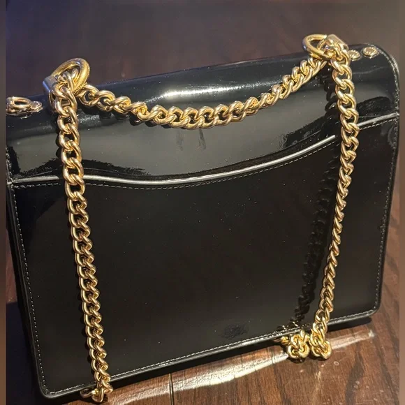 Coach Klare Crossbody Black and Gold Chain Shoulder Bag - Picture 5 of 5